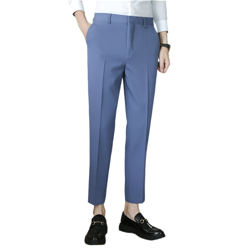 Fashionable Men's Draping Solid Color Casual Suit Men's Pants