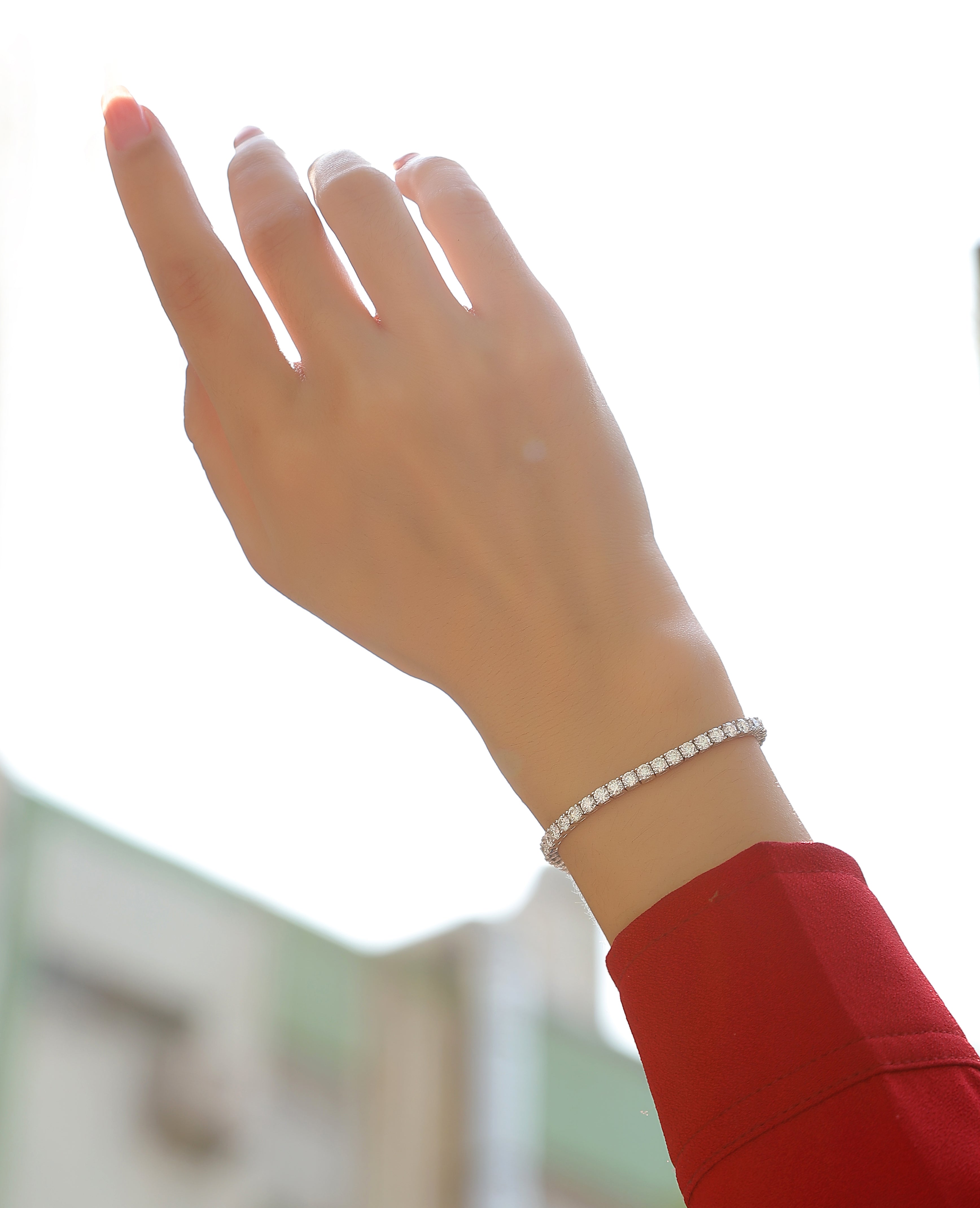 Women's Luxury Bracelets Gold Plated 925 Sterling Silver 18K Gold Plating Full Diamond Moissanite Women's Bracelets - Acquisti Online