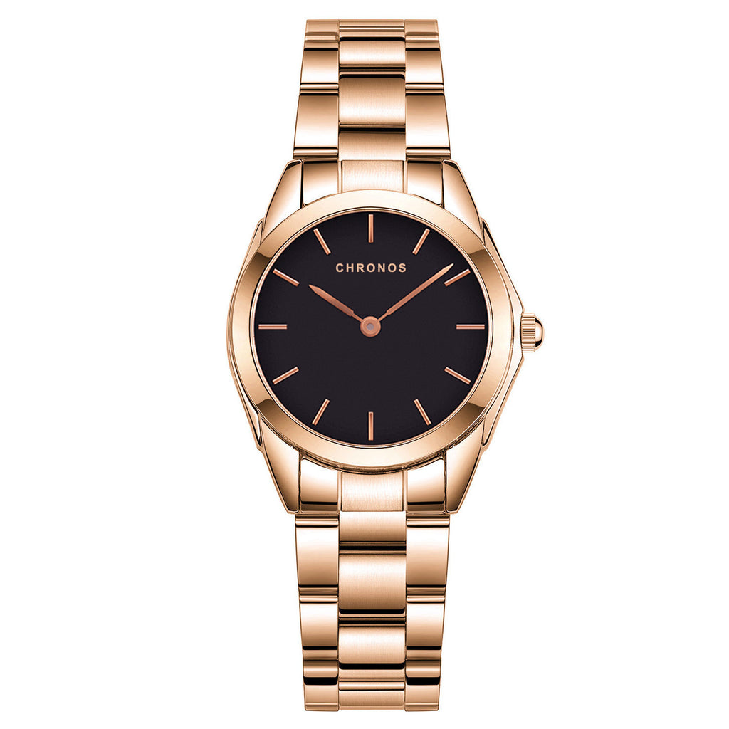 CHRONOS Women Watch Fashion Casual Japanese Quartz Watches Ladies Business Waterproof Stainless Steel Women Watch