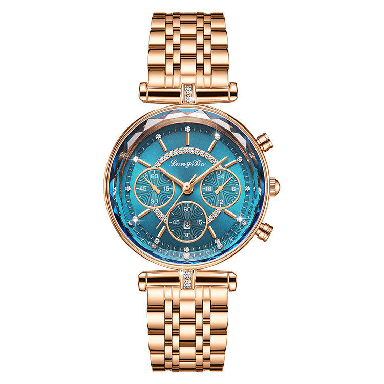 LONGBO Lady Quartz Movement Horloges Luxe Design Dameshorloges met Originele Leren Band Dameshorloge