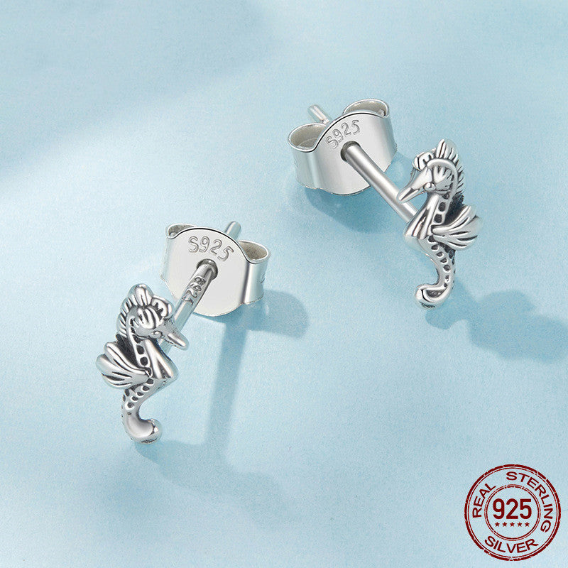 S925 Silver Small Sea Women's Stud Earrings
