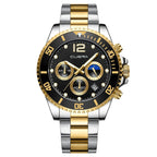 Herenmode Casual Stalen Band Zes Naalden Stalen Band Horloge