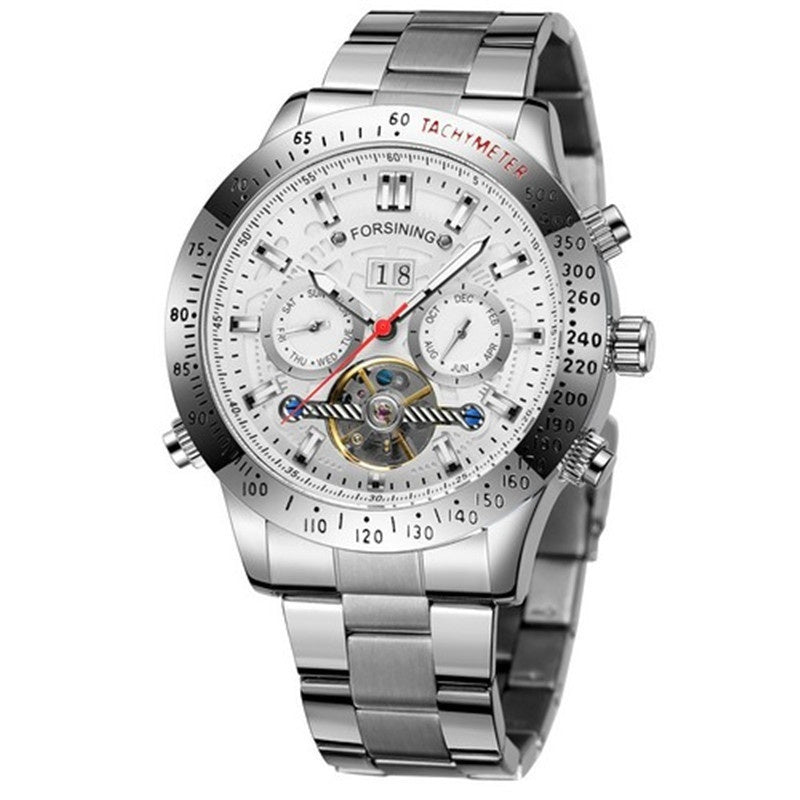 FORSINING 332G Orologio da uomo di lusso della serie Aviation Professional Week, automatico, con data, sportivo
