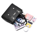 Women's PU Leather Shoulder Handbag Tote Messenger Purses Satchel Crossbody Bag Women's Handbag
