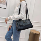 Women's fashion Skull Bag Rivet Large Capacity Shoulder Pillow Bag