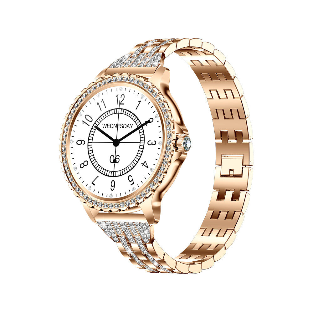 I58 Smartwatch Bluetooth BT-oproep Gezondheidstracker Bloedzuurstof Slimme herinnering Multisportmodus Rhinstone Crafted Smartwatch