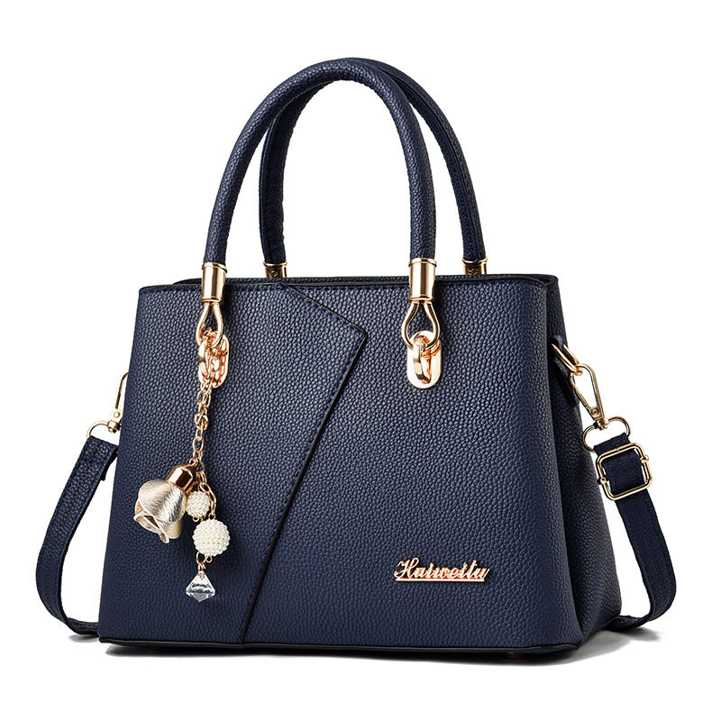 Women's Fashionable Handbag One Shoulder Bag Litchi Pattern Large Capacity Crossbody Shoulder Bag Women Handbag