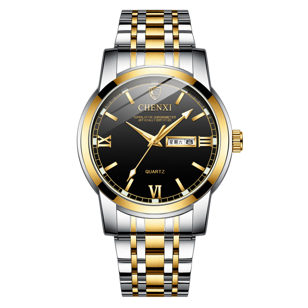 Men's Quartz Watch Top Brand Luxury Business Waterproof Date Clock Full Steel Men Quartz Wrist Watch