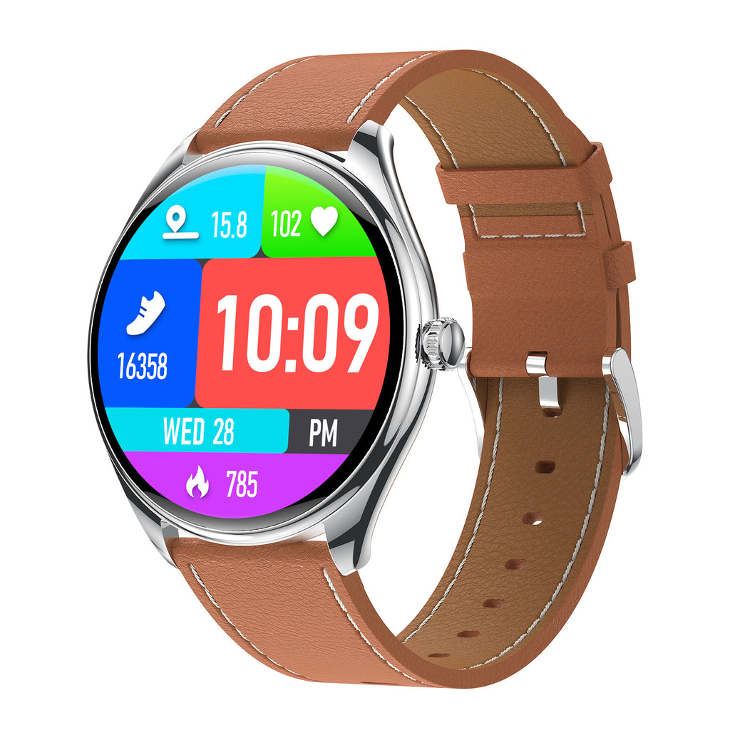 Smartwatch ultrasottile da 143 pollici con cardiofrequenzimetro, ossigeno nel sangue, chiamate Bluetooth e assistente vocale