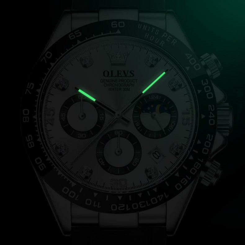 OLEVS Man Luxury Waterproof Chronograph Sport Wristwatch - Acquisti Online
