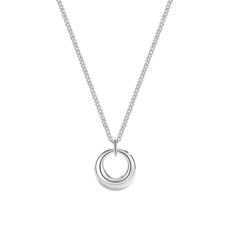 Geometrische cirkelketting voor dames, eenvoudig, veelzijdig, sleutelbeenketting