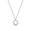 Women's Fashionable Necklace Silver Circle Pendant Necklace Personalized Geometric Choker Charm Women Necklace - Acquisti Online