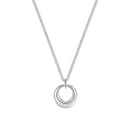 Women's Fashionable Necklace Silver Circle Pendant Necklace Personalized Geometric Choker Charm Women Necklace