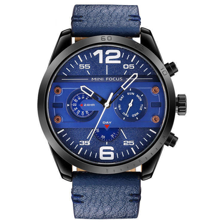 Multifunctioneel waterdicht heren quartzhorloge
