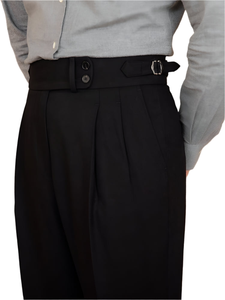 Men's British Commuter Anti-wrinkle Retro Trendy Business Slim-fit Casule Pants