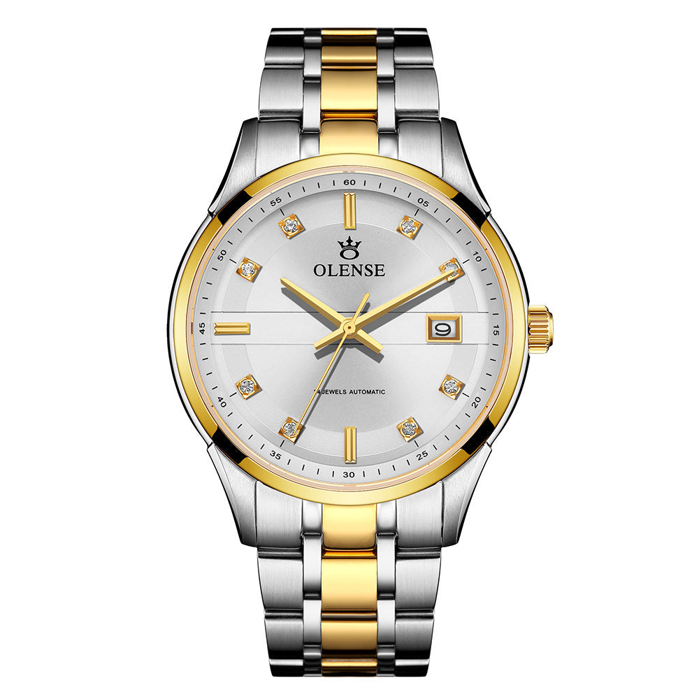 Orologio meccanico di alta gamma in acciaio inossidabile da uomo Olense