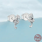 S925 Silver Small Sea Women's Stud Earrings