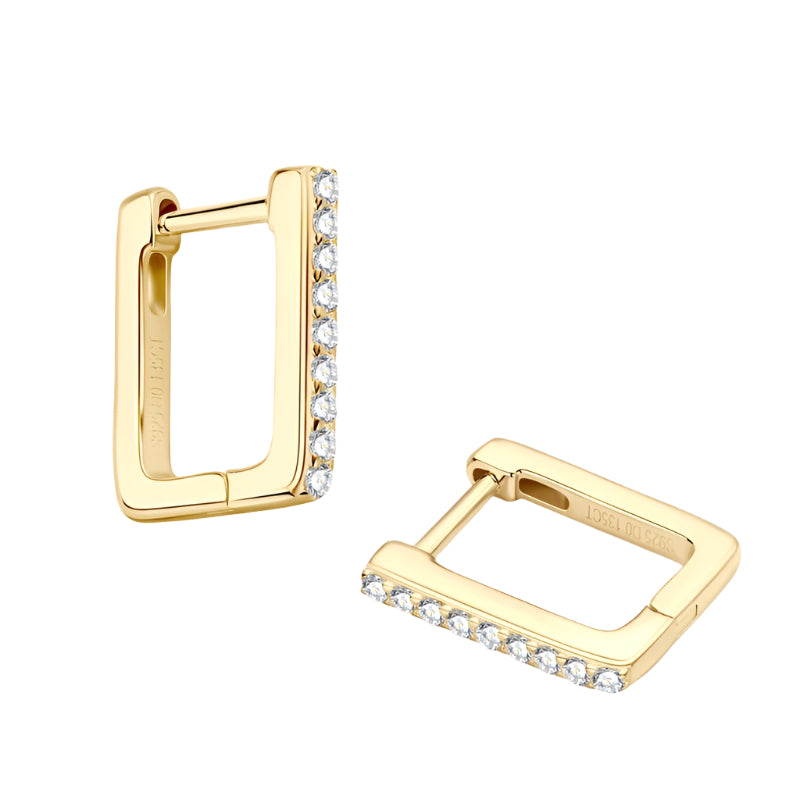 Affordable Luxury Style High-grade Square Moissanite Earrings For Women's