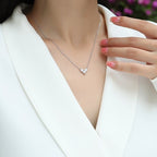 Women Luxury Necklace S925 Sterling Silver Pendant Moissanite Diamond High Quality Heart Shape Women's Necklace