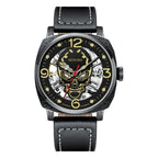 Orologio meccanico super luminoso con teschio aggiornato