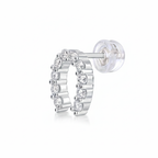 Women Luxury Earrings Moissanite Diamond 925 Sterling Silver Earrings Hig Quality Hip Hoop Stud Fashion Women Earrings