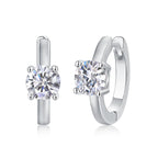Women Luxury Earrings 925 Sterling Silver Hoop Earrings Moissanite Diamond Earrings Stud Silver Plated Women Earrings