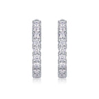 Women Luxury Earrings 925 Sterling Silver Classic Moissanite Diamond Hoop Earrings Stud Silver Ornaments Women Earrings
