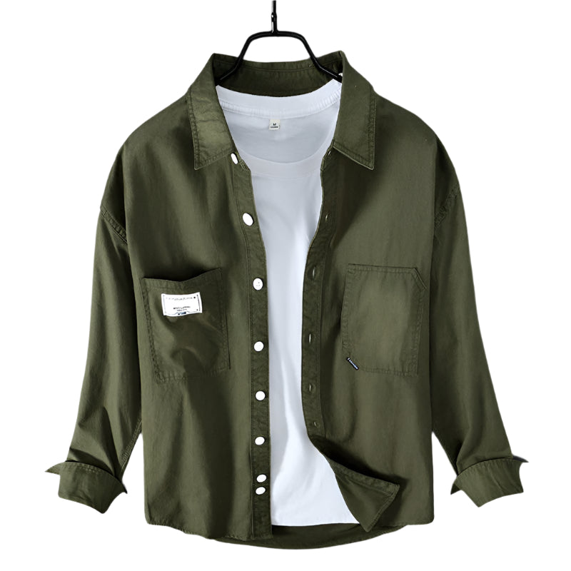 Men's Fashionable Shirt Casual Long-sleeved Cotton Shirt High Quality Stylish Plus Size Embroidery Men's Coats Casual Shirts