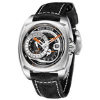 Orologio sportivo da uomo di alta qualità REEF TIGER, impermeabile, con cinturino in vera pelle, multifunzione, RGA3319, orologio meccanico automatico