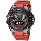 Dubbel display waterdicht lichtgevend quartzhorloge