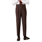 Fashion Advanced Design Men's High Waist Pure Color Straight Suit Pants