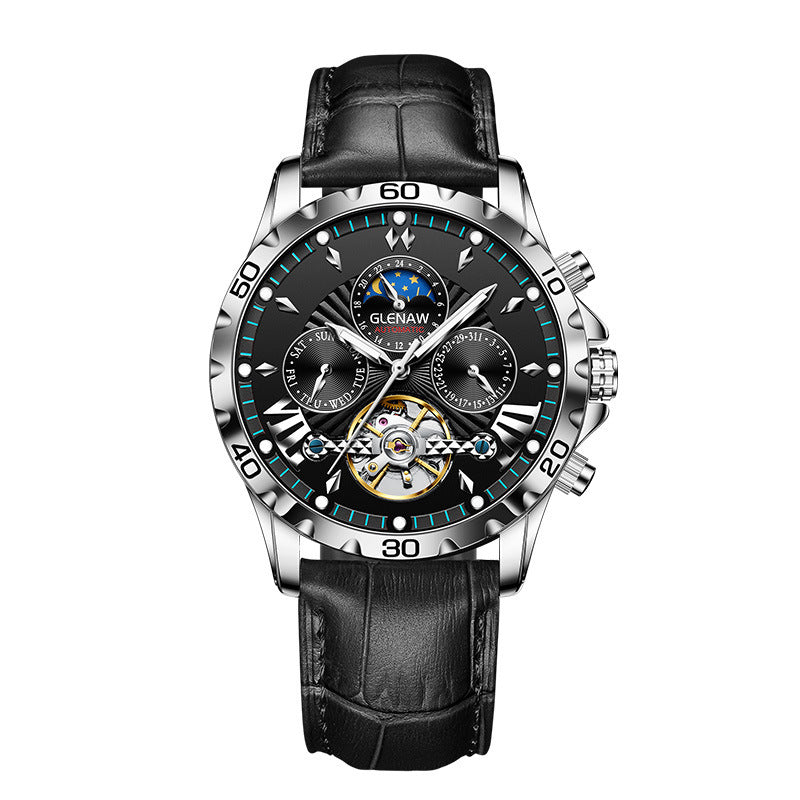 GLENAW Men's Watch Top Brand Luxury Fashion Business Automatic Watch Waterproof Mechanical Watch Men Automatic Mechanical Watch - Acquisti Online