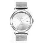 Orologio meccanico con cintura in rete impermeabile per uomo e donna