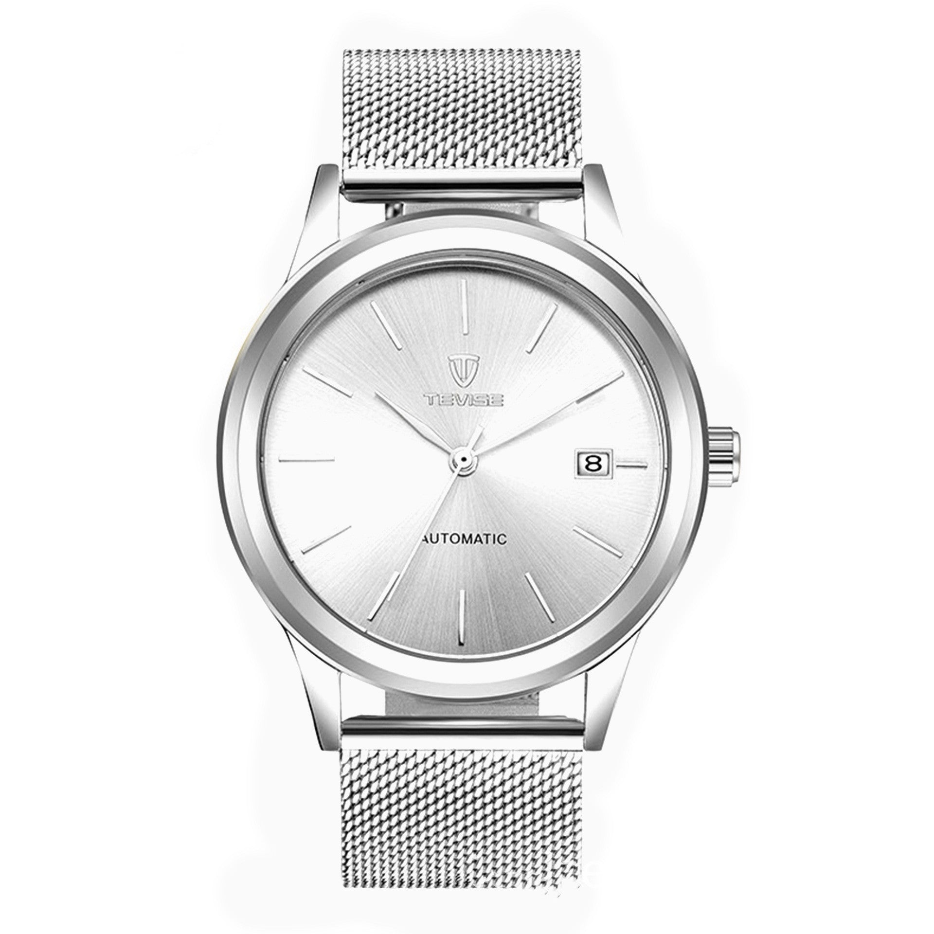 Orologio meccanico con cintura in rete impermeabile per uomo e donna