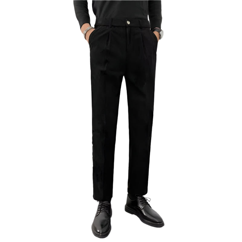 All-match stretch draperende pantalon rechte enkellange cargobroek