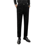 All-match stretch draperende pantalon rechte enkellange cargobroek