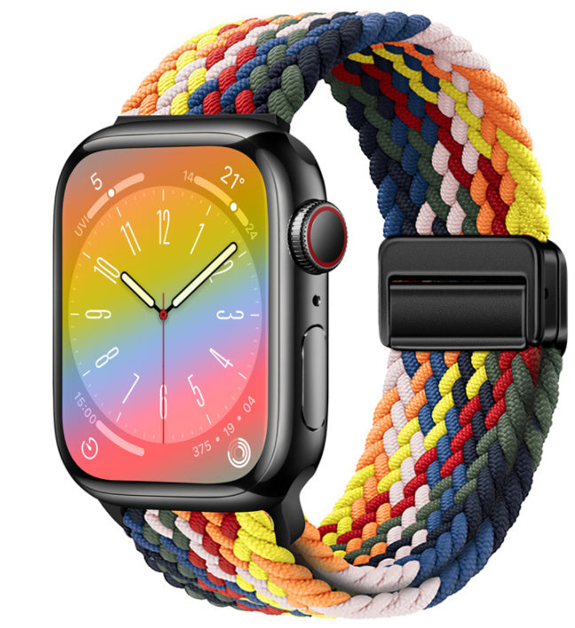 Smart Apple Watch Band Braided Solo Loop Band Magnetic Buckle Band MultiFunction Sports Mode iWatch - Acquisti Online