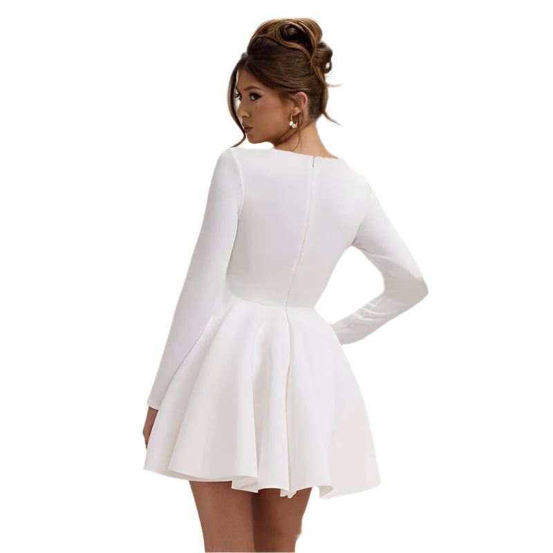 Women's Fashionable High Waist Short Dress Staylish Elegance Midi Skirt Party Short Dress Fashion Women's Short Dress