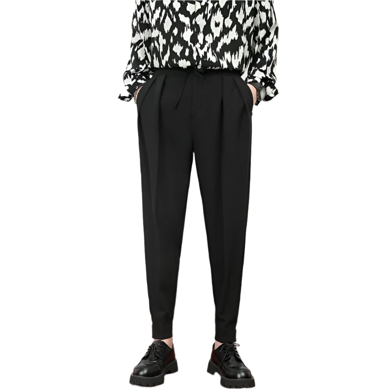 Men's Fashionable Business Casual Formal Pants Acetate Fiber Straight Drooping Fashion Men's Casual Trousers Pants