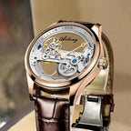 AILANG Hollow Transparent Automatic Mechanical Watch for Men Leather Strap Skeleton Men's Watch