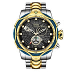 Temeite Brand Luxury Design Men's Quartz Watch Steel Band Quartz Wristwatch