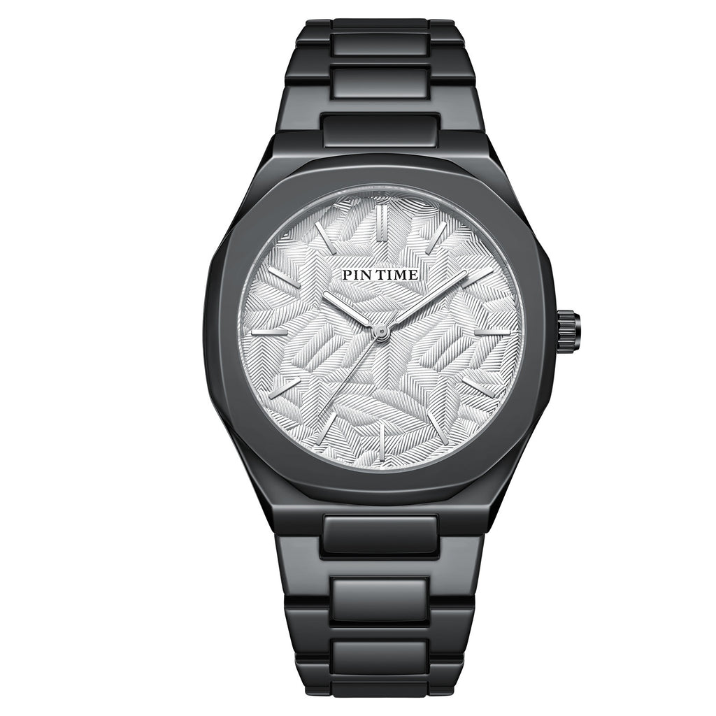 PINTIME Women Fashionable Quartz Watch Stainless Steel Waterproof Luminous Autometic Movemen Women Watch