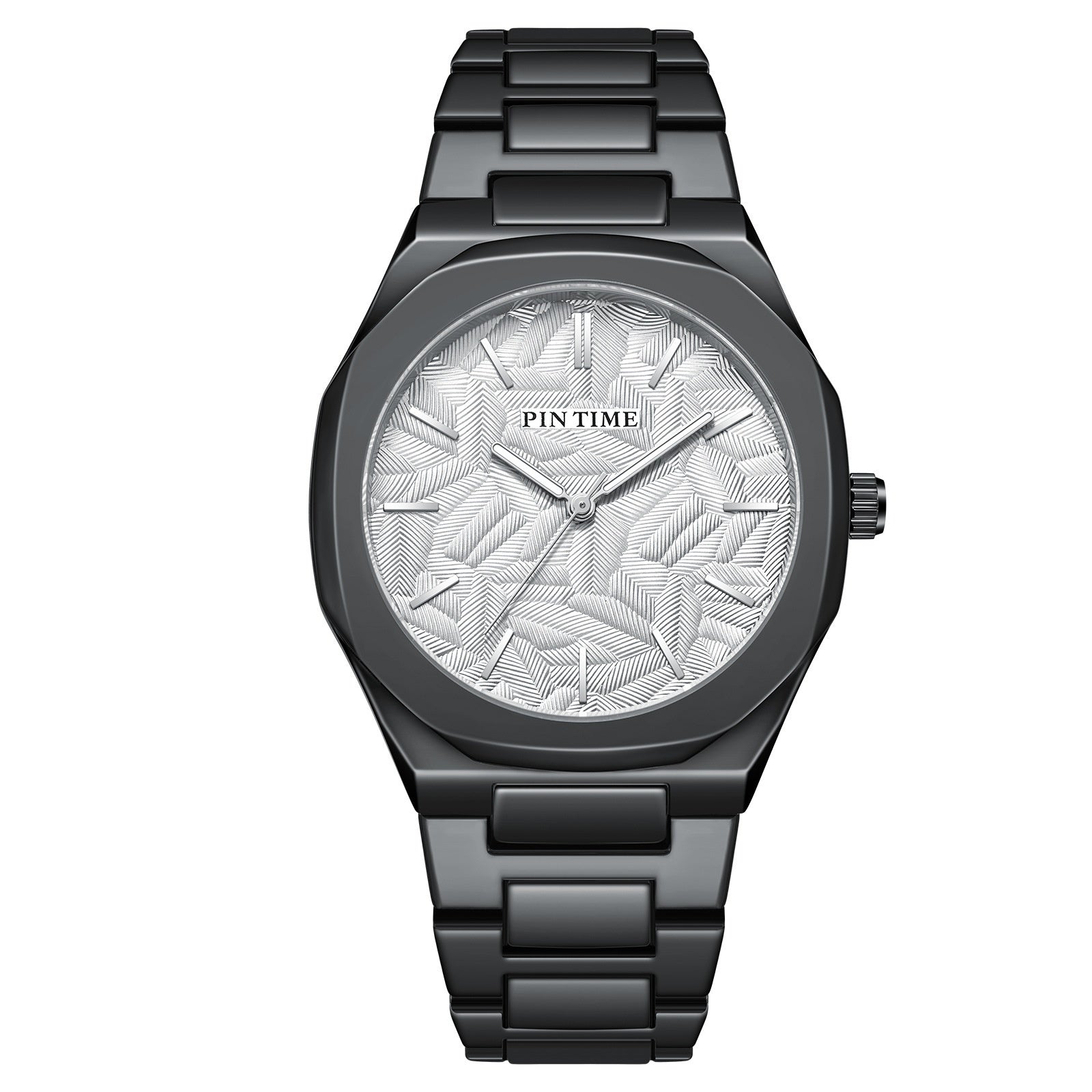 PINTIME Women Fashionable Quartz Watch Stainless Steel Waterproof Luminous Autometic Movemen Women Watch