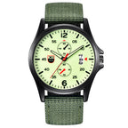 Men's Military Nylon Waterproof Date Quartz Analog Army Men's Quartz Wrist Watches Calendar Quartz Watch