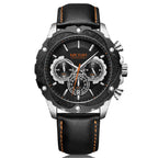 Herenhorloge Multifunctionele sportchronograaf Kalender Heren quartzhorloge