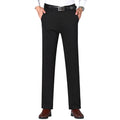 Heren modieuze zakelijke casual formele broek effen kleur hoge elasticiteit losse rechte heren casual formele broek