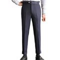 Heren modieuze casual hoge taille heren strijkvrije elastische hangende broek Naples effen kleur heren casual broek