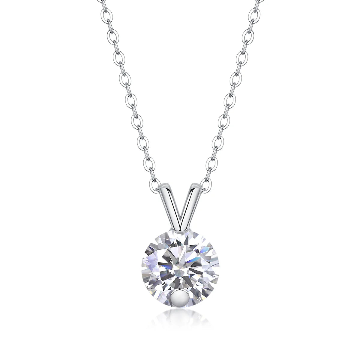 Luxe damesketting van 925 zilver met nis, moissanite en diamanten, V-vormige schakelketting, hoogwaardige modieuze hanger voor dames.