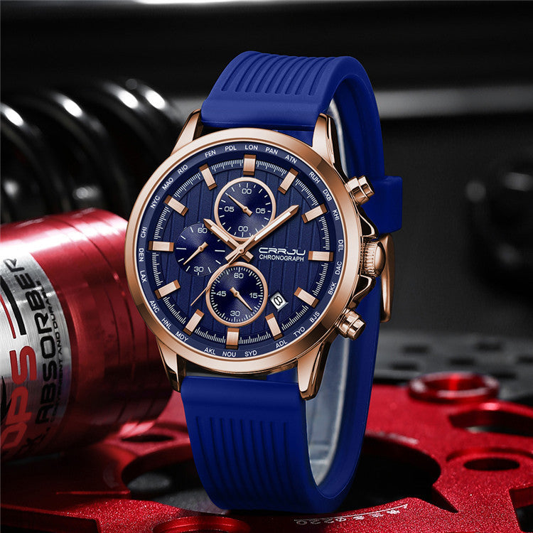 CRRJU 2315 Man Sports Silicon Band Casual Wristwatch - Acquisti Online