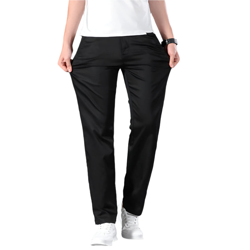 Heren modieuze zakelijke casual formele broeken rechte heren hoge taille plus size losse dunne ademende herenbroeken